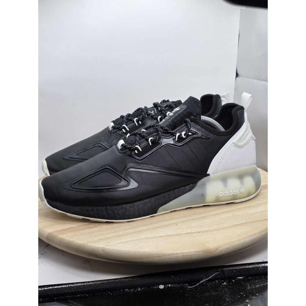 Mens 11 - Adidas ZX 2K Boost Shoes Black White Athletic Trainers Sneakers S42835